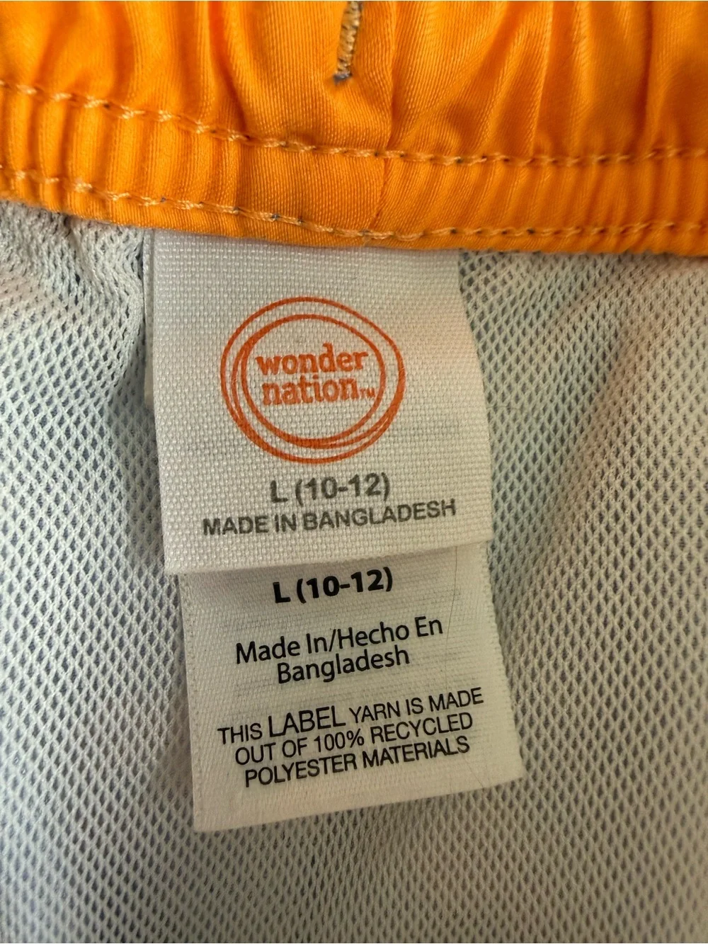 Wonder Nation Swim Trunks Boy’s Size 10/12 Large Blue Skeleton Surfer Print